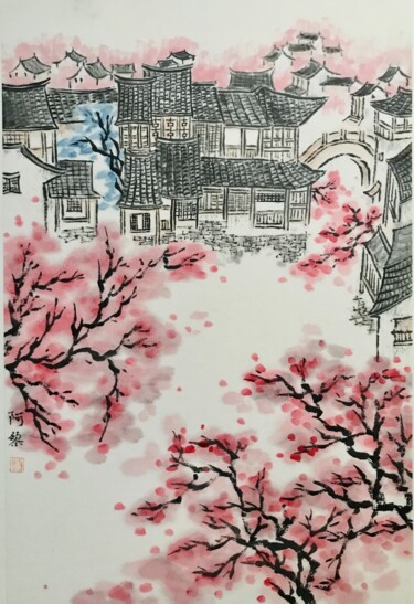 Painting titled "Chinese painting sp…" by Siyuan Li, Original Artwork, Ink