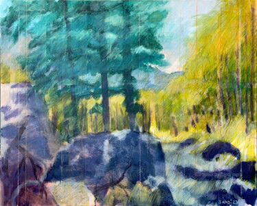 Картина под названием "La Palma – Caldera…" - Skadi Engeln, Подлинное произведение искусства, Древесный уголь