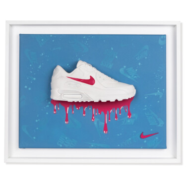 Sculpture titled "Airmax ODYSSEY" by Ske, Original Artwork, Acrylic Mounted on Wood Stretcher frame