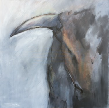 Peinture intitulée "Taureau" par Skipp Von Danzig, Œuvre d'art originale, Huile