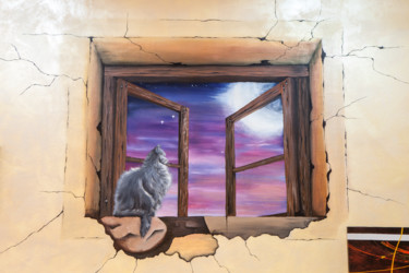 Pintura titulada "Il gatto" por Skler, Obra de arte original