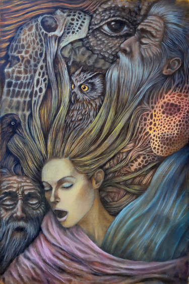 Malerei mit dem Titel "Magical dreams" von Sergey Sklyarov (Sklyar), Original-Kunstwerk, Öl Auf Keilrahmen aus Holz montiert
