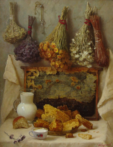 Painting titled "Honey and milk .jpg" by Igor Skorikov, Original Artwork, Oil