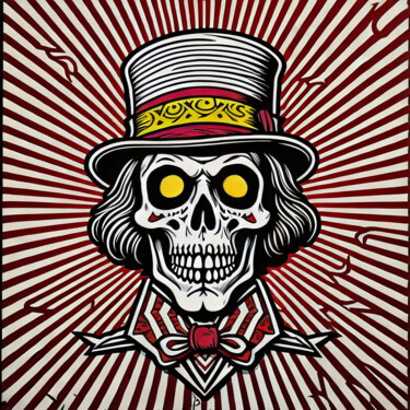 Druckgrafik mit dem Titel "skullpop series #091" von Skullvers3, Original-Kunstwerk, Digitaldruck