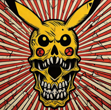 Druckgrafik mit dem Titel "skullpop series #074" von Skullvers3, Original-Kunstwerk, 2D digitale Arbeit