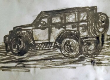「SUV」というタイトルの描画 Skylor Timelessによって, オリジナルのアートワーク, 木炭