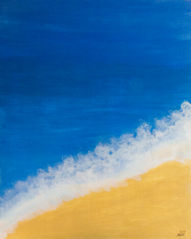 Schilderij getiteld "Plage 80x100" door Slem, Origineel Kunstwerk, Acryl