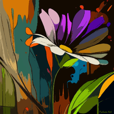 Digital Arts titled "Spring wildflowers" by Dragica Micki Fortuna, Original Artwork, Digital Painting
