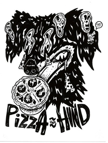 "Pizza" başlıklı Resim Slin tarafından, Orijinal sanat, Işaretleyici