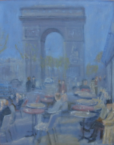 Malerei mit dem Titel "Arc de Triomphe-Cha…" von Slobodan Paunovic, Original-Kunstwerk, Öl