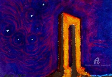Peinture intitulée "Porte est, vue depu…" par Slobodan Spasojevic (Spaki), Œuvre d'art originale, Pastel