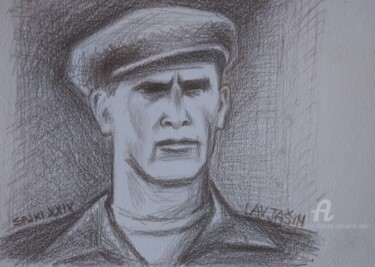 Drawing titled "Le meilleur gardien…" by Slobodan Spasojevic (Spaki), Original Artwork, Pencil