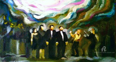 Pittura intitolato "All for love" da Slobodan Spasojevic (Spaki), Opera d'arte originale, Olio