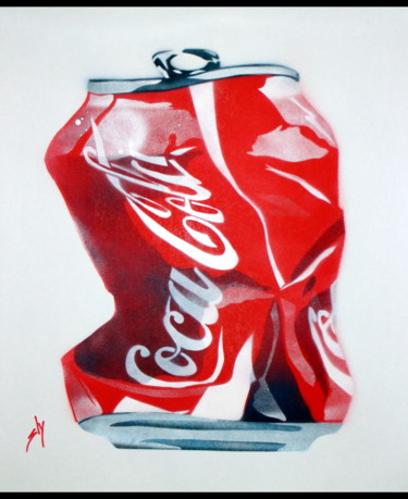 Painting titled "crushed coke" by Sly Art, Original Artwork, Acrylic