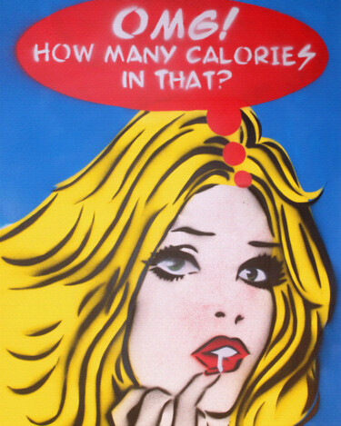 Pintura intitulada "Calories" por Sly Art, Obras de arte originais, Tinta spray
