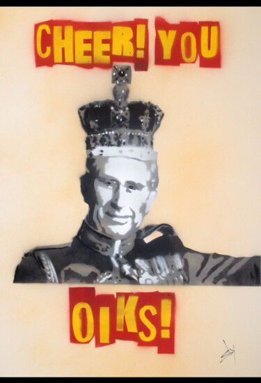 Schilderij getiteld "Coronation 2023 (On…" door Sly Art, Origineel Kunstwerk, Graffiti