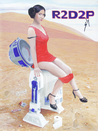 제목이 "R2D2P (Oil on canva…"인 미술작품 Sly Art로, 원작, 기름