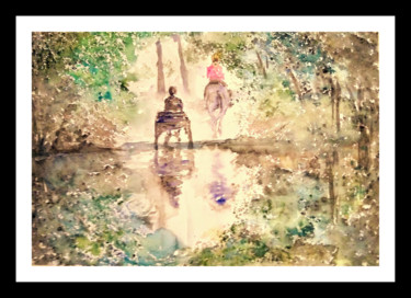 Painting titled "Such a perfect day.…" by Benny Smet, Original Artwork, Watercolor