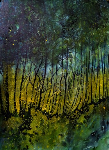 Painting titled "The electric feel..." by Benny Smet, Original Artwork, Watercolor
