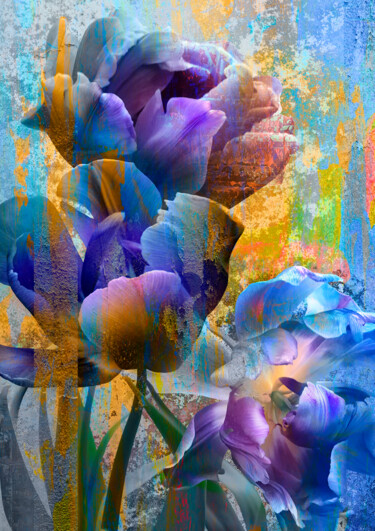 Arte digitale intitolato "Blue Spring - photo…" da Elena Smurova, Opera d'arte originale, Pittura digitale