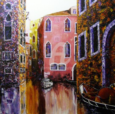 Peinture intitulée "Venise" par Smyriam, Œuvre d'art originale, Acrylique Monté sur Châssis en bois