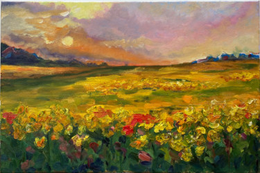 绘画 标题为“Morning Sunflower” 由Svetlana Snezhko, 原创艺术品, 油