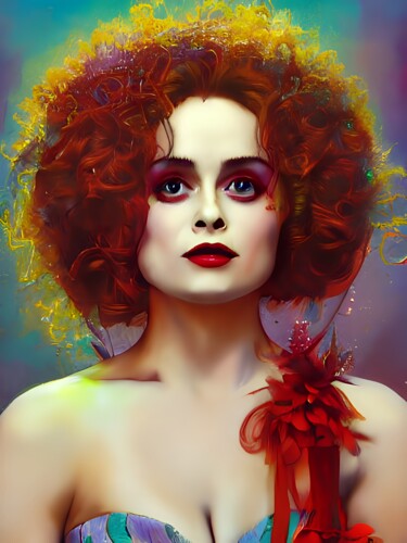 Arte digitale intitolato "Helena Bonham Carter" da Sobalvarro, Opera d'arte originale, Pittura digitale