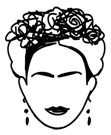 Digitale Kunst mit dem Titel "Frida Kahlo 2" von Sobalvarro, Original-Kunstwerk, Digitale Malerei