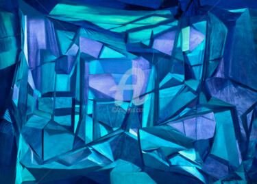 Artes digitais intitulada "Blue Badroom" por Sobreira Airton, Obras de arte originais, Pintura digital