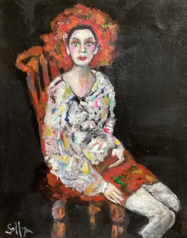 Картина под названием "Rouquine'Chair" - Soffya, Подлинное произведение искусства, Акрил