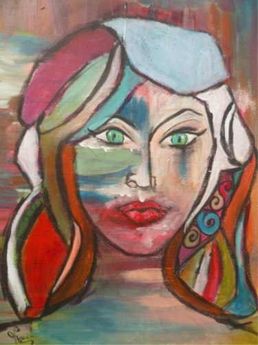 Peinture intitulée "Mélissa" par Soffya, Œuvre d'art originale, Acrylique
