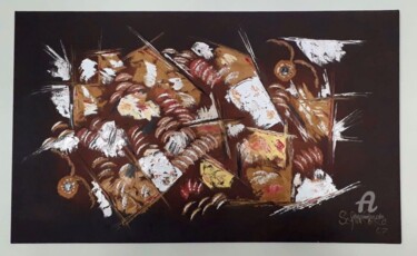 Картина под названием "S/ Titulo" - Sofia Costa, Подлинное произведение искусства, Масло Установлен на Деревянная рама для н…