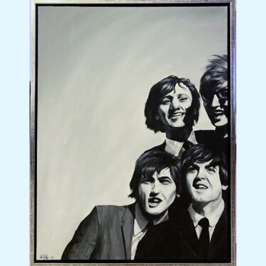 Painting titled "The boys" by Sofie Hellberg, Original Artwork, Acrylic Mounted on Aluminium