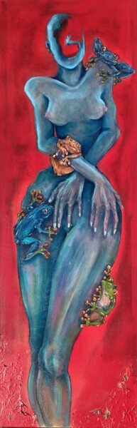 绘画 标题为“Humiliation” 由Sofiia Dvoretska, 原创艺术品, 油 安装在木质担架架上