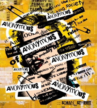 Digital Arts titled "Anonymous MARILYN" by Sohan_street, Original Artwork, Digital Painting Mounted on Plexiglass