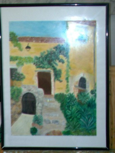 Painting titled "cagnes sur mer" by Soisic, Original Artwork, Oil