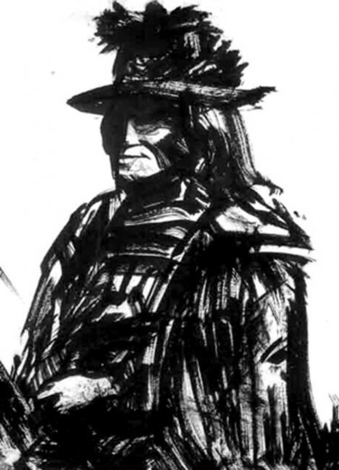 Disegno intitolato "Lakota 2" da Sojo, Opera d'arte originale