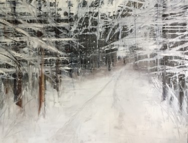 Peinture intitulée "Abris de glace" par Sola, Œuvre d'art originale, Huile Monté sur Châssis en bois