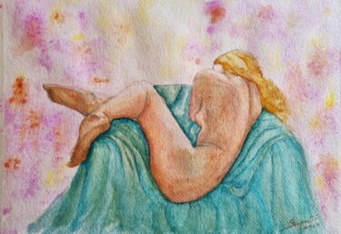Painting titled "Riposo" by Solange Esposito (SEsposito), Original Artwork, Watercolor
