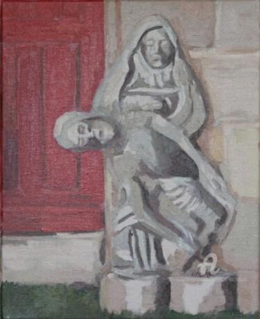 Картина под названием "Piéta (Notre-Dame d…" - Chéker, Подлинное произведение искусства, Масло Установлен на Деревянная рама…
