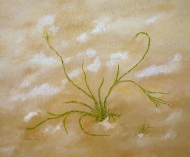 Malarstwo zatytułowany „sable-et-algues-ver…” autorstwa Solange Palacios Dupont, Oryginalna praca, Olej