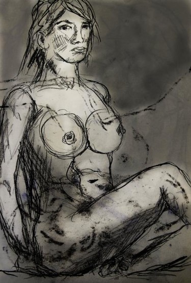 Drawing titled "desnudo I" by Soledad Fernandez, Original Artwork, Other