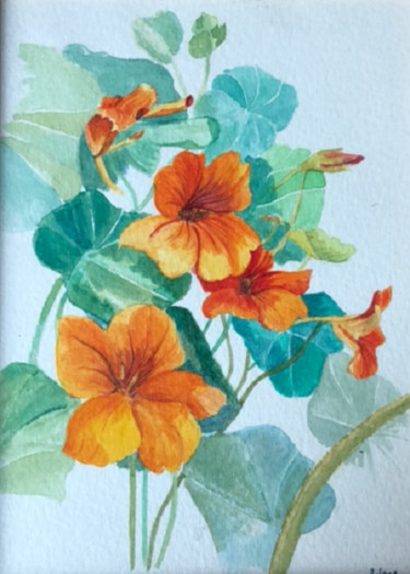 Peinture intitulée "fleurs-4.png" par Solene Briere, Œuvre d'art originale