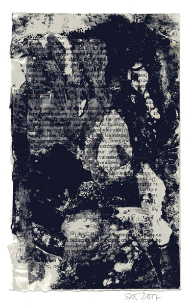 Incisioni, stampe intitolato "Papier Bible 2" da Sophie Le Tellier, Opera d'arte originale, Collagraphy