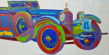 Painting titled "MERCEDES BENZ" by Sonaly Gandhi, Original Artwork, Acrylic