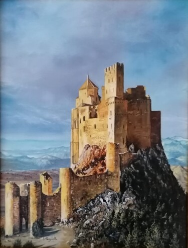 Painting titled "Un Château en Espag…" by Luis Margallo, Original Artwork, Oil