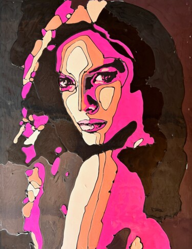 "Mistero in uno sgua…" başlıklı Tablo Sonia Bellezza tarafından, Orijinal sanat, Tebeşir Ahşap panel üzerine monte edilmiş