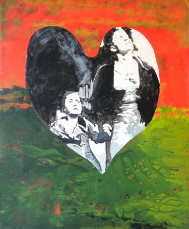 제목이 "La Huida (The escap…"인 미술작품 Sonia Domenech로, 원작, 아크릴 나무 들것 프레임에 장착됨