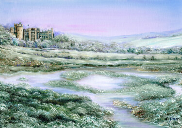 「Arundel Castle at f…」というタイトルの絵画 Sonia Finchによって, オリジナルのアートワーク, オイル ウッドストレッチャーフレームにマウント