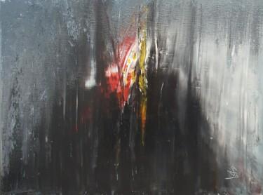 Painting titled "ESPLOSIONE" by Sonia Maffioli, Original Artwork, Oil Mounted on Wood Stretcher frame